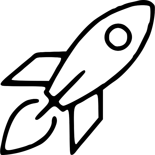 Rakete Linienkunst