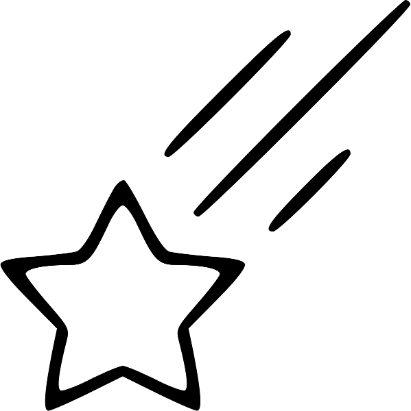 Sternschnuppe Linienkunst
