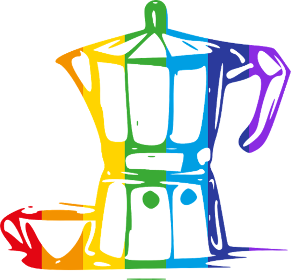 Bialetti Regenbogen gefüllt
