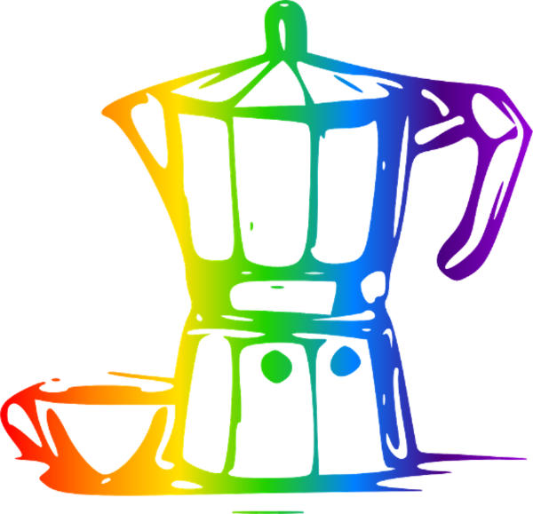 Bialetti Regenbogen Linienkunst